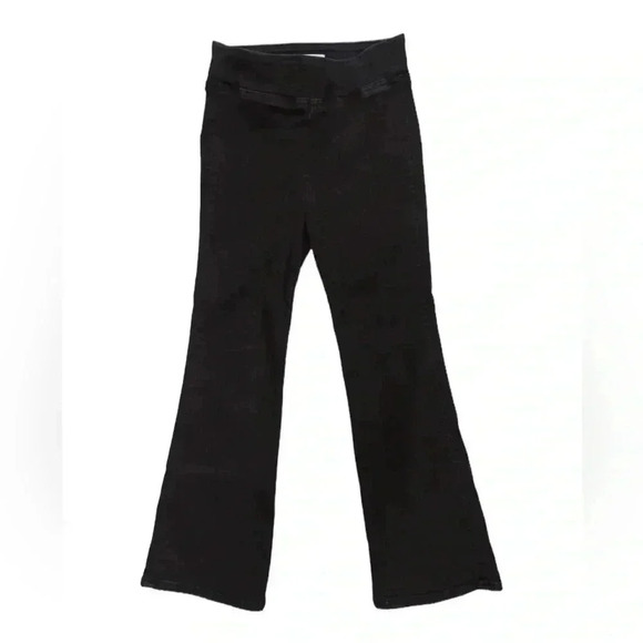 FRAME High Rise Black Flare Wide Waistband Slip On Jeans Size  1 - Picture 4 of 8